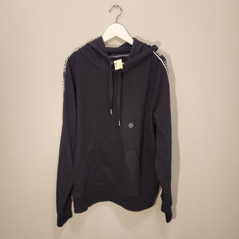 Aeropostale Hooded Sweatshirt Black Grunge Emo Streetwear Vibes - Size M